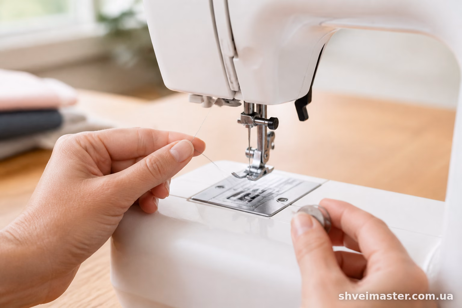 Janome 7524A не захоплює нижню нитку