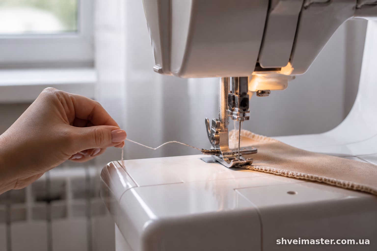 Janome CoverPro 3000 Professional рве нитку