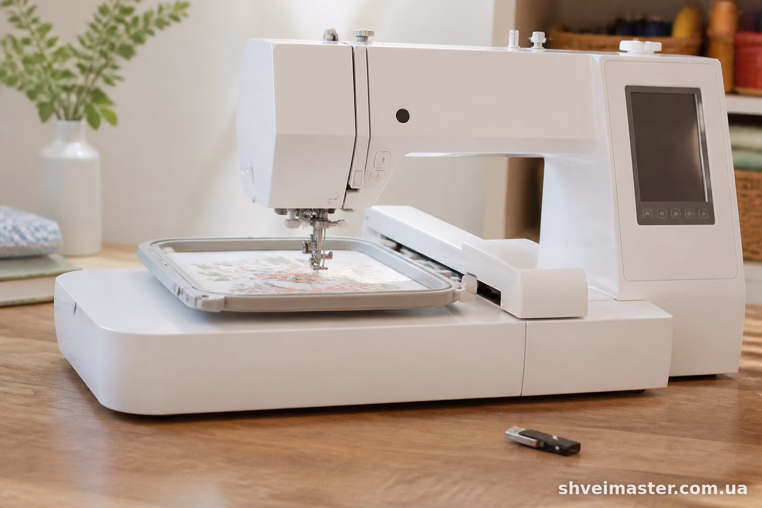 Janome Memory Craft 500E: як перенести дизайн через USB